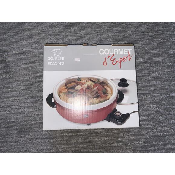 Brand New Zojirushi Gourmet D'expert EDAC-H12 Electric Skillet - Red - Picture 1 of 2
